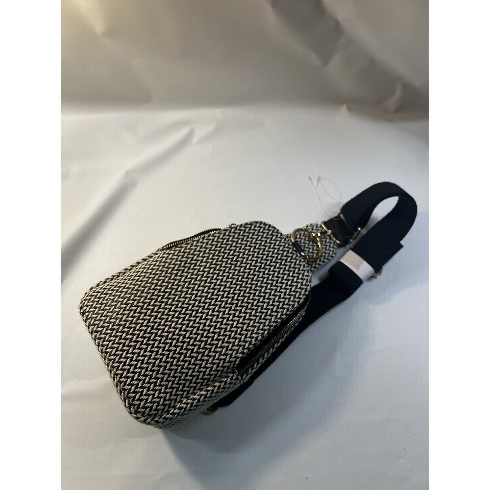 Beige‎ Black Tweed Crossbody Bag for Women